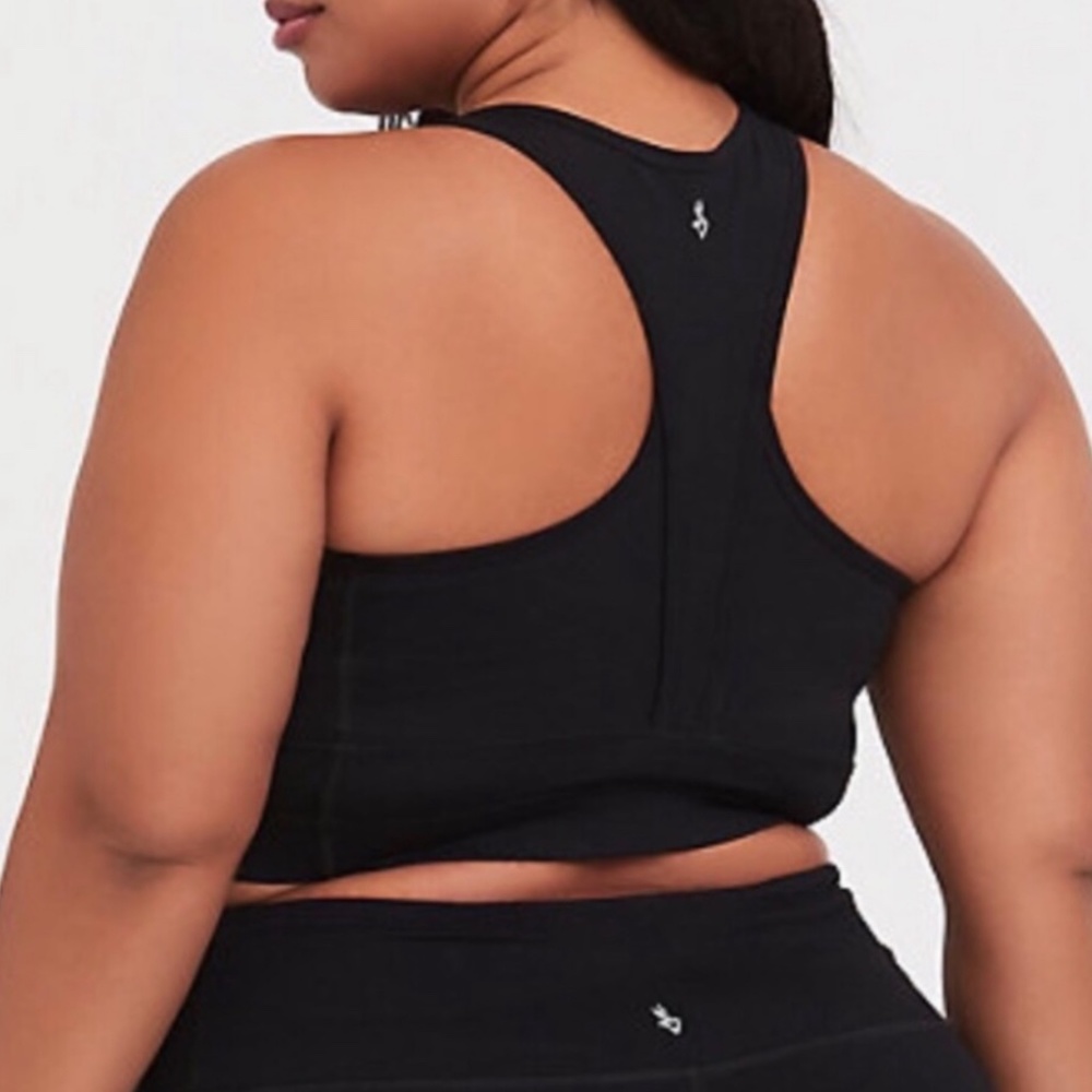 Torrid Women's Black Longline Wicking Sports Bra - Picture 2 of 7